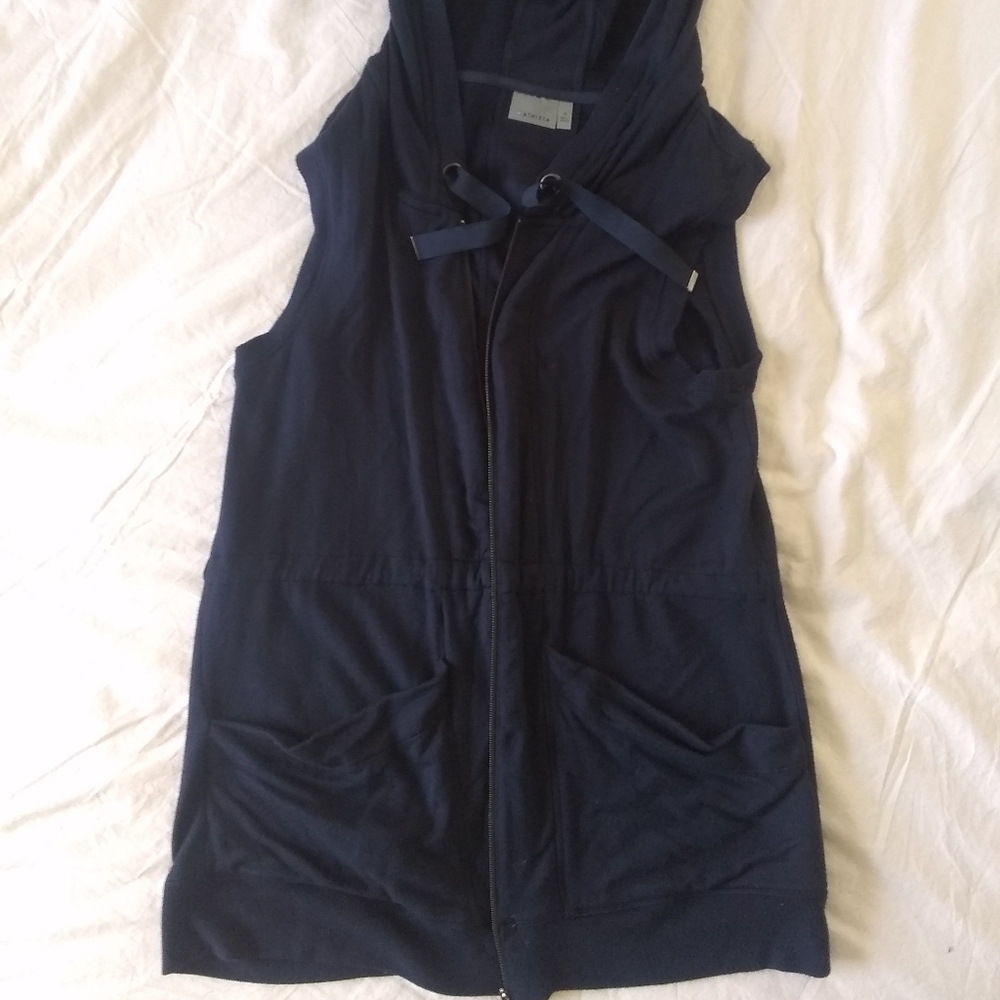 Athleta long vest hoodie